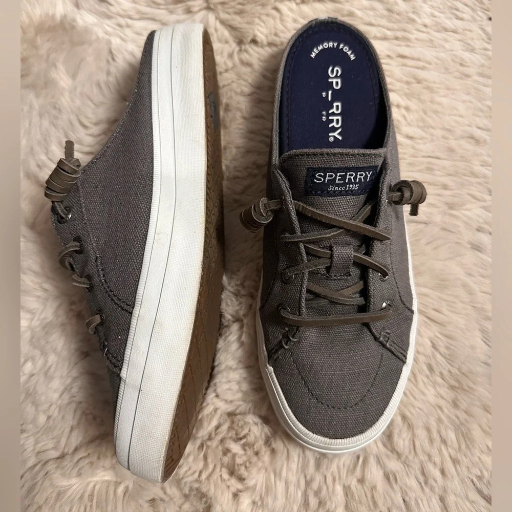 Sperry top-sider canvas mules